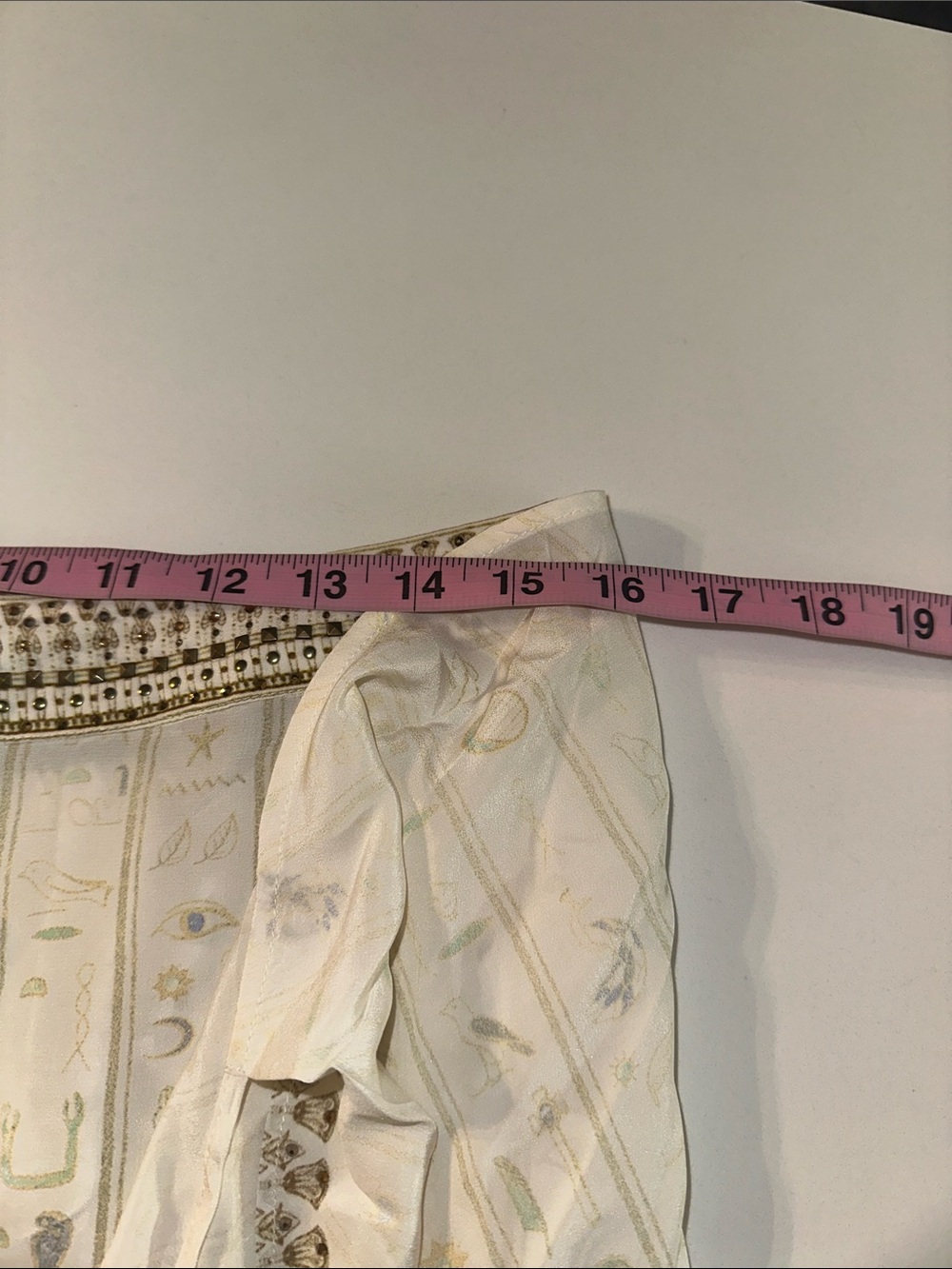 Camilla “The Queens Chamber” white gold silk wrap boho pants trousers L - Picture 8 of 11
